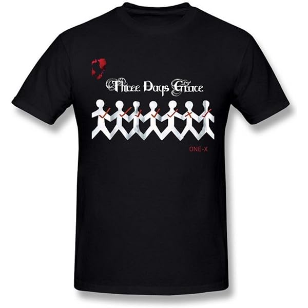 Men's Three Days Grace Band X Logo Black T Shirt : Amazon.ca